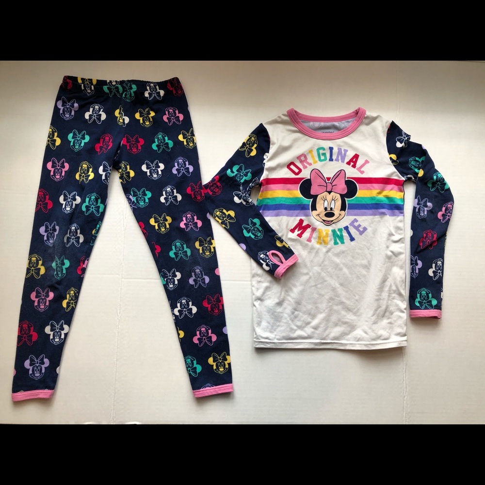 XS Minnie Mouse Cuddl Duds thermals w/thumb holes